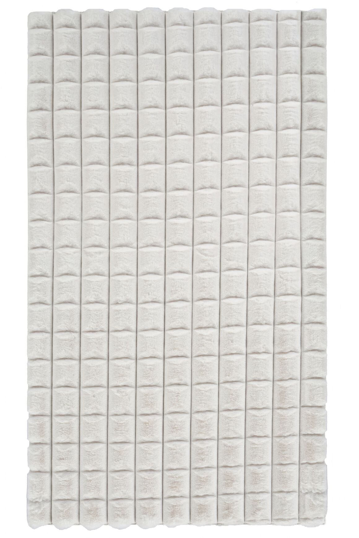 Diamante 7002 Krem - Yumuşak Peluş Halı | Kaymaz Yıkanabilir Halı